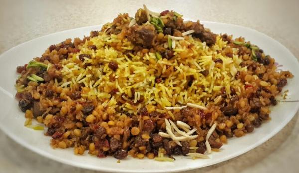 طرز تهیه مانی پلو باگوشت تکه ای طرز تهیه مانی پلو باگوشت تکه ای
