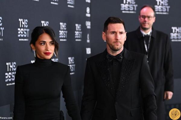 تیپ خاص لیونل مسی و همسرش در مراسم فیفا